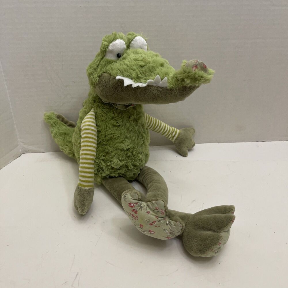 Mary Meyers Alligator Fab Fuzz Later Gater Plush Stuffed Animal 18” Floral Print